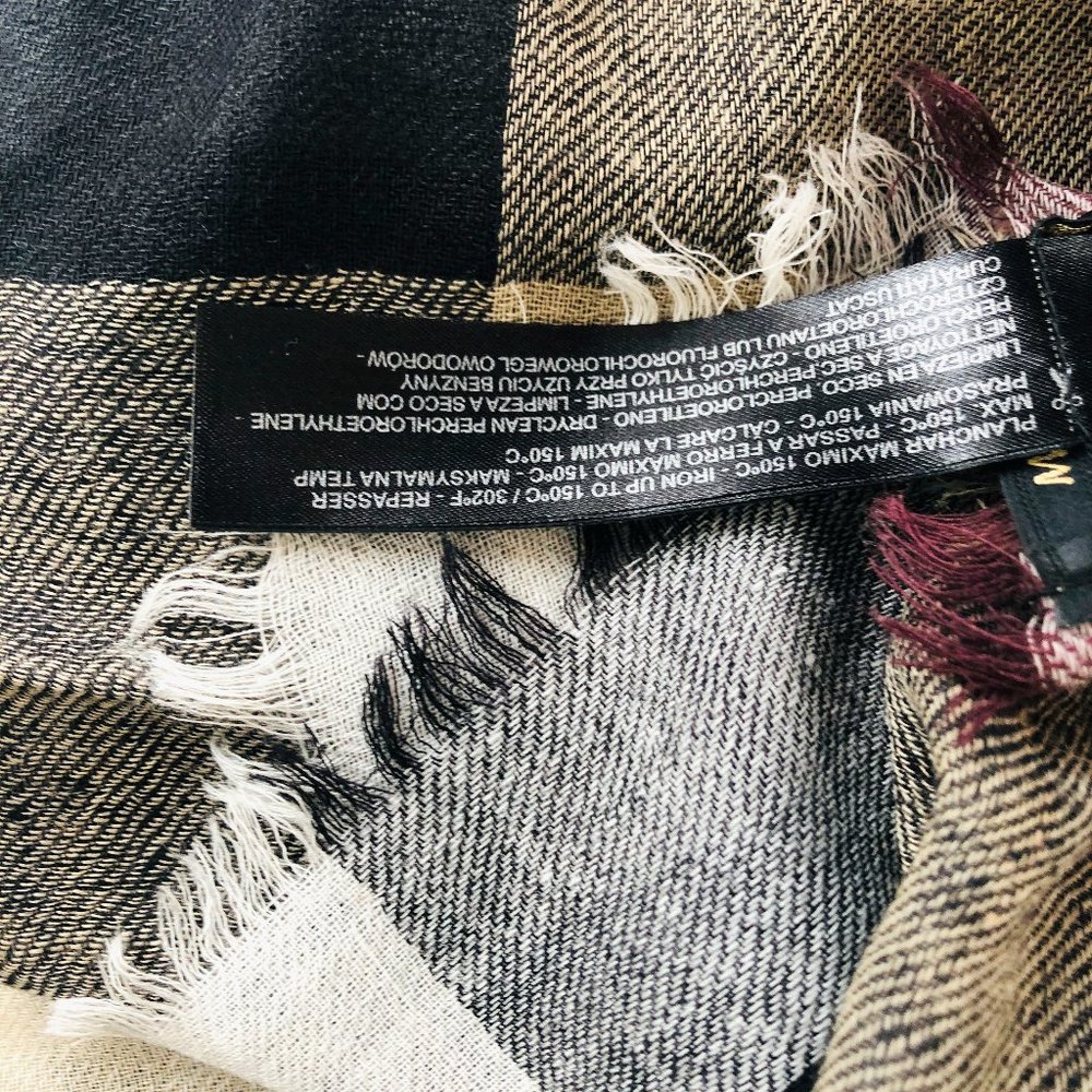 Checked Wool Massimo Dutti Scarf